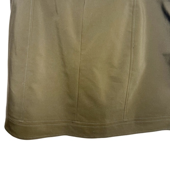 New with Tag Express Olive Green Hip Pocket Formal Business Casual Mini Skirt - Picture 7 of 16